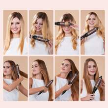 UKLISS 2026升级版多功能旋转直发器和热风造型器 - 离子卷发棒和直发器，干湿两用吹风梳 - 英規插(220-240V) - 查看 3