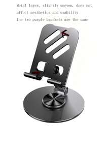 1pc Metal Sturdy Rotatable Desktop Mobile Phone Stand Compatible With IPhone, Android Phone, Gift For Birthday, Family, Friends Phone Holder, Phone Accessories