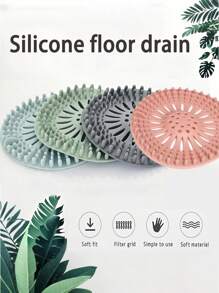 1pc Silicone Hair Catcher - Multi-Color, Clog Preventer, Easy To Clean & Install, Suitable For Bathroom Tub, Sink, Kitchen Drain Covers | Flexible Design | Durable Silicone Material