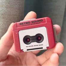 钥匙扣录音机 复古风 情侣礼物 吊坠迷你可录音音乐盒 装饰适用 表扬礼物 - 彩色 - 查看 5