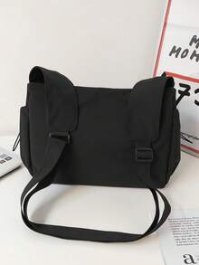 Original Dark-Toned Capacity Tactical Functional Backpack, Fashionable Casual Shoulder Crossbody Bag For Students, Comes With Astronaut Pendant