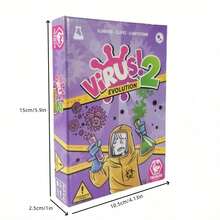 “病毒！”纸牌游戏、家庭趣味派对棋盘游戏、生日礼物、节日礼物、万圣节/感恩节/圣诞节礼物 - 多语言说明书