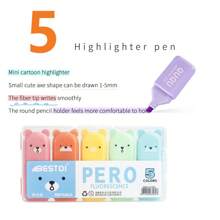 4/5/6 Couleurs Mini Stylos Surligneurs Fluorescents, Pratiques et Polyvalents