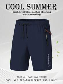 Plus Size Men's Fashionable Printed Athletic Shorts, Suitable For Running, Fitness, Home, Outdoor Leisure