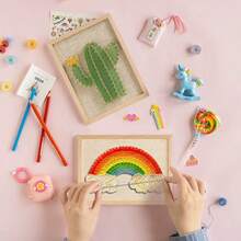 DIY String Art Kit mit Zubehör und Rahmen für Kinder Studenten Erwachsene Anfänger Haus Wanddekorationen einzigartiges Geschenk