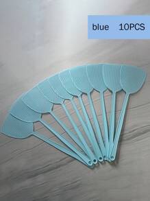 1/6/10 pezzi Accoppatore di mosche in plastica per uso domestico, robusto con manico lungo per zanzare estive, fascia elastica extra ampia con foro per appendere alla parete, spesso per uso manuale