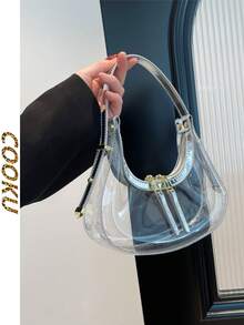 New Design Acrylic Women's Transparent Shoulder Bag, Large Capacity Chic Bag