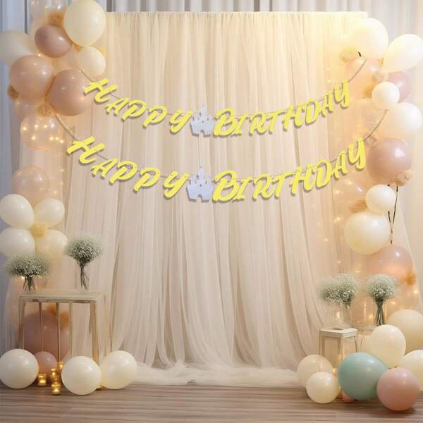 1 Stück Prinzessinnen Geburtstags Party Zubehör, Banner Hintergrund, Prinzessinnen Themen Mittelstück Set, Geburtstags Party Hintergrund Dekorationsfahne, Party Geschenk Heim Dekorationen Wandbehang Raum Dekoration Geburtstags Dekorationen Party Dekorationen