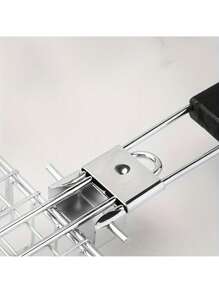 1 Stück schwere Grillkorb mit Griff - Rost beständiges Metall Kochzubehör für Picknick, Camping, Fleisch, Steak, Garnelen, Gemüse