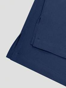 Conjunto de blusa y pantalón de unicolor para mujer, uniforme para laboratorio/hospital/cuidado de mascotas - Azul Marino - Ver 11