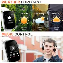 Nouvelle montre connectée multifonctionnelle de fitness avec musique, appel, message, météo, podomètre