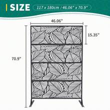 Studyset Decorative Metal Garden Fences Metal Privacy Screen – Rust-Proof Scroll Design For Yard & Flower Bed Borders,Easy Snap-Together Installation,Outdoor And Indoor Privacy Panels For Patio,Pool,Or Lawn - Black-leaf - View 2