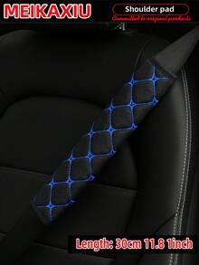 MEIKAXIU 1pc Embroidered Fabric Air Permeable Extra Long Car Seat Belt Cover Protector Pad, 50cm/19.69 Inches, Auto Accessories - 50cm 19.69 Inches - View 5