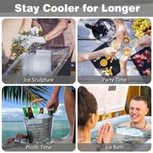 Extra Large Ice Block Mold Reusable Silicone Large Ice Cube Molds 8Lb - 如圖 - 查看 6