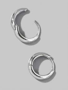 Vaerine 1 对经典简约环形耳环，简约小圆形设计，适合女性，独特的魅力礼物