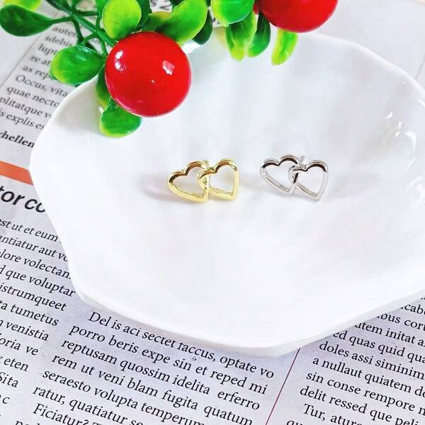 1 pieza Broche de aleación con forma de corazón asimétrico, pasador de solapa de moda minimalista y elegante, accesorio de ropa unisex