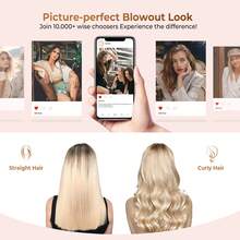 UKLISS 2026升级版多功能旋转直发器和热风造型器 - 离子卷发棒和直发器，干湿两用吹风梳 - 英規插(220-240V) - 查看 6