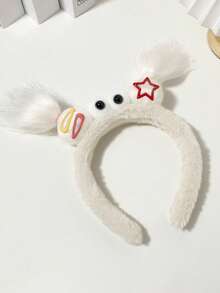 1 件可爱卡通丑娃娃头带，毛绒防滑发箍头饰，适合女孩头带发带 - 彩色 - 查看 7