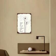 1PC Inspirational Tin Sign, Dandelion Quote, Motivational Wall Art, Nature Inspired Decor, Perfect For Bedroom Or Living Room, High-Quality Metal, 8x12 Inches/ 20x30 Cm - 彩色 - 查看 4