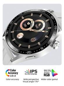 D8 Smartwatch für IOS und Android Handys, Uhren für Männer Frauen IP68 wasserdichte Smartwatch Fitness Tracker Uhr mit Herzfrequenz-/Schlafüberwachung, Schrittzähler Kalorienzähler (Silber)