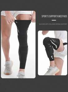 1 pièce, équipement de protection sportif et de fitness, protection étendue anti-collision des genoux pour le cyclisme, le basketball, le football, protection de la jambe antidérapante, équipement de protection des genoux respirant sous pression