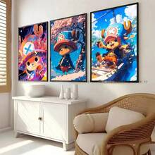 1 tấm áp phích Anime One Piece Chopper tự dán nghệ thuật giấy dán tường chống thấm nước trang trí phòng quán cà phê không khung - Nhiều màu - Xem 2