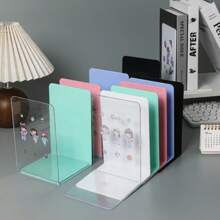 2pcs L-Shape Desk Book Stand, Study Desktop Book Holder, Bookshelf Decorative Book Stopper, Design, School Supplies,Back To School