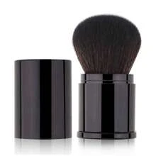 Portable Single Retractable Multifunctional Makeup Brush For Blush, Powder & Rouge - Mushroom Head Cosmetic Brush (Compact Travel Design)