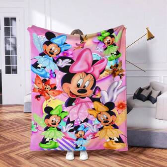 Disney 1 pieza Manta de forro polar de Disney Mickey Mouse - Suave y cálida, manta pequeña, manta para la siesta | Adecuada para el hogar, dormitorio, viajes al aire libre, campamento, etc.