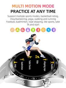 D8 Smartwatch für IOS und Android Handys, Uhren für Männer Frauen IP68 wasserdichte Smartwatch Fitness Tracker Uhr mit Herzfrequenz-/Schlafüberwachung, Schrittzähler Kalorienzähler (Silber)