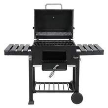Outdoor Barbecue Charcoal BBQ Grill Built In Thermometer With Wheels - 1 - View 2