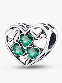 1PC 925 Sterling Silver Heart To Heart Beads Pendant Beads Pendant Ball Suitable For Bracelets DIY Women's Jewelry - Gather - View 20