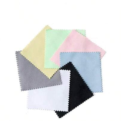 QIAO 10-50 piezas Paños plateados de 8*8cm para pulir joyas, paños de limpieza suaves para quitar el opaco de joyas, monedas y relojes