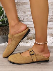 Women's Casual, Versatile, Lightweight, Round Toe Mary Jane Shoes. Adjustable Strap Design To Fit Different Foot Sizes Comfortably. Suitable For Pairing With Dresses Or Pants, For Casual To Formal Occasions, Ideal For Creating A Unique Style