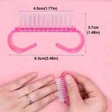 JEARLYU 10 pezzi set di spazzole semi-trasparenti per unghie, strumenti per la pulizia delle unghie che includono mini spazzole in corno di bue, spazzole per polvere di corno di bue trasparente, delicato sulle mani