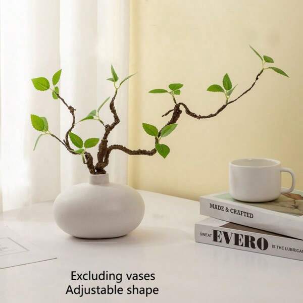 1 Pc Realistic Fresh Green Plant Decoration, Suitable For Living Room, Indoor, Hotel Dining Table, Home Decor, Party Event Decor, Hotel Entrance, Floral DIY, Bendable
