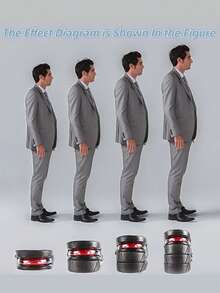 增高鞋垫，不疲劳，隐藏式增高装置，带减震器；女士内置增高鞋垫，增高垫 - 黑色 - 查看 5