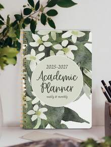 1本2025-2027学年周/月计划笔记本，2025年6月-2027年7月，5.7英寸 x 8英寸，A5月计划笔记本，带笔记功能，防水封面，个人日记，办公及学习用品 - 彩色 - 查看 3