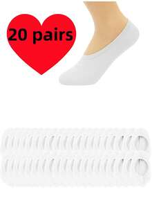 5pairs/10 Pairs/20 Pairs Of Women's Boat Socks, Women's Solid Color, Fashionable And Comfortable Invisible Socks, Silicone Anti Slip And Durable Boat Socks, Business And Leisure Vacation Black And White Short Tube Socks, Anti Odor And Sweat Absorbing Elastic Socks, Men's And Women's Short Tube Boat Socks, Invisible Socks, Moisture Wicking, Quick Drying, Fashionable, Casual, Comfortable, Breathable, Odor Proof Socks, Suitable For Men's And Women's Daily Wear, Summer Women's Silk Stockings, Neutral Invisible Socks - 彩色 - 查看 22