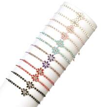 12 Stücke einstellbare, bunte Blumen-Perlen-Armbänder, modischer, boho Strand-Stil Harz-Armbänder Schmuck für Frauen & Mädchen, geeignet für den täglichen Gebrauch, Reisen, Radfahren, Fotografie, Partys, als Geschenk zu Thanksgiving, Valentinstag, Abschluss, Muttertag