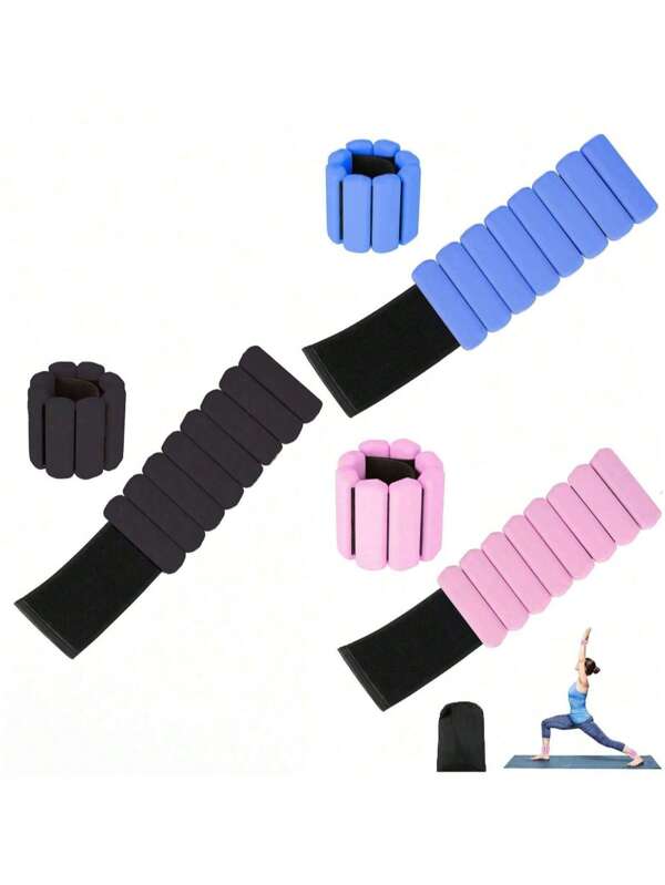 1 Paar Handgelenk- und Knöchelgewichte, je 0,5 Pfund (227g), verstellbare Fitness-Gewichte, Widerstandstrainings-Bänder, rosafarbenes hautfreundliches Silikonmaterial, Trainingsausrüstung für Frauen und Männer, leistungsfähige Arm- und Beingewichte, modulare Gewichtsbänder, Krafttrainings-Zubehör, für Heimtraining, Innengymnastik, Yoga, Pilates, Gehen, Laufen, Wandern, Fitnessgeräte Zubehör