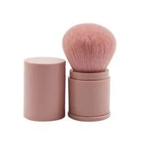 Portable Single Retractable Multifunctional Makeup Brush For Blush, Powder & Rouge - Mushroom Head Cosmetic Brush (Compact Travel Design)