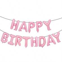 33pcs Pink Bow Birthday Balloon Set, 16" White/Black/Pink/Cream Happy Birthday Banner, Pink Mini Bow Decor, Birthday Party Decoration, Anniversary, Proposal, Wedding