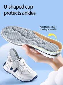 3D Cloud Insole Anti-Odour, Sweat Absorption, Breathable, High Elasticity Shock Absorption, Sports Pain Prevention, Comfortable And Long Standing Without Tired Feet - Grey - View 3