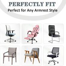 One-Piece Office Chair Arm Cushion Cover, Equipped With Memory Foam Elbow Pads, Which Can Relieve Arm Pressure. Suitable For Arm Cushions Of Office Chairs, Wheelchairs And Comfortable Gaming Chairs. Chair Cushion Seat Cushion Office Supplies Chair Pillow Desk Accessories