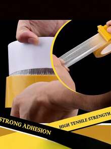 强力双面胶带 - 多用途天然橡胶粘合剂 - 防水，适用于木材、塑料、玻璃、金属和混凝土表面，适合家庭和办公室使用，重返校园