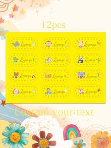 12pcs Personalized Name Stickers For Back To School, Embroidered Clothing Labels For School Uniforms, Customized For Clothes, Blankets, Backpacks, Waterproof Name Tags For Kindergarten And School, Back To School Supplies, Back To School And Graduation Gifts - Multicolor - View 11