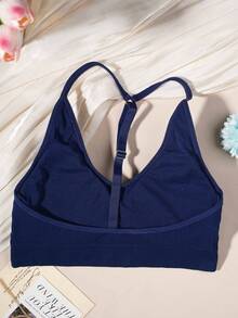 1 szt. Biustonosz sportowy dla kobiet z naszyjnikiem, wygodna bielizna sportowa do jogi, fitnessu, z krzyżującym się tyłem