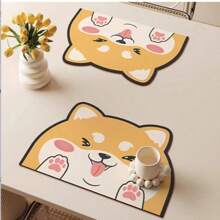 Nuevos manteles individuales impermeables, resistentes al aceite y al calor con dibujos animados, manteles de mesa de comedor lavables, almohadillas para tazas, tazones y platos