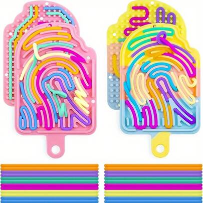 Sensory Activity Board, Silicone Fidget Toys For Silent, Anxiety, ADHD & Autism | Quiet Fidgets Toy For Adults Kids Early Education